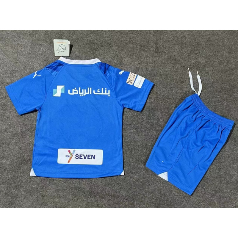 Kit Infantil Nova Camisa Al Hilal + Shorts Azul- 2023/2024