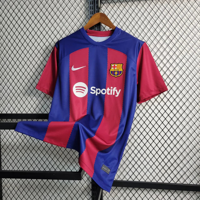 Nova Camisa Barcelona I 23/24 Vermelha e Azul - (FRETE GRÁTIS)