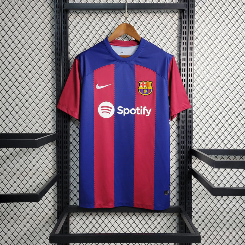 Nova Camisa Barcelona I 23/24 Vermelha e Azul - (FRETE GRÁTIS)