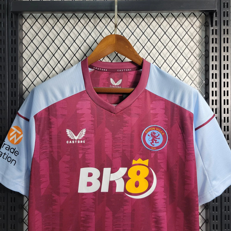 Nova Camisa Aston Villa 1 Torcedor 2023/24 [FRETE GRÁTIS]