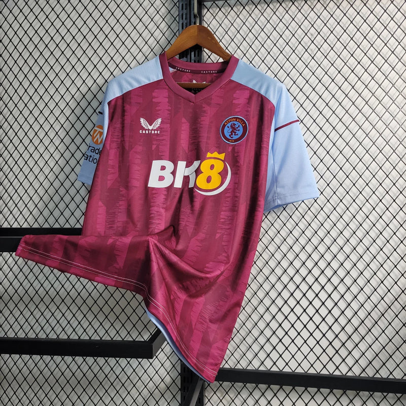 Nova Camisa Aston Villa 1 Torcedor 2023/24 [FRETE GRÁTIS]