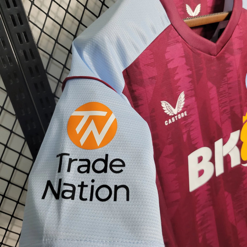 Nova Camisa Aston Villa 1 Torcedor 2023/24 [FRETE GRÁTIS]