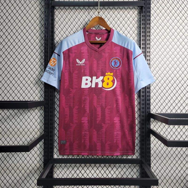 Nova Camisa Aston Villa 1 Torcedor 2023/24 [FRETE GRÁTIS]