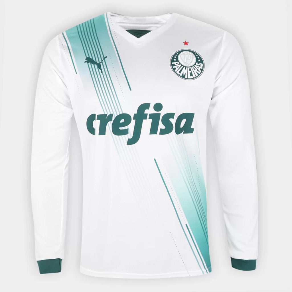 Camisa Palmeiras II Puma Manga Longa 2023/24 - Verde+Branco