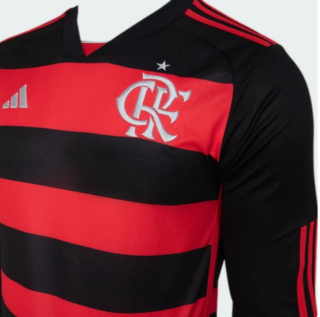 Nova Camisa Principal Manga Longa Flamengo 2024/2025 [FRETE GRÁTIS]