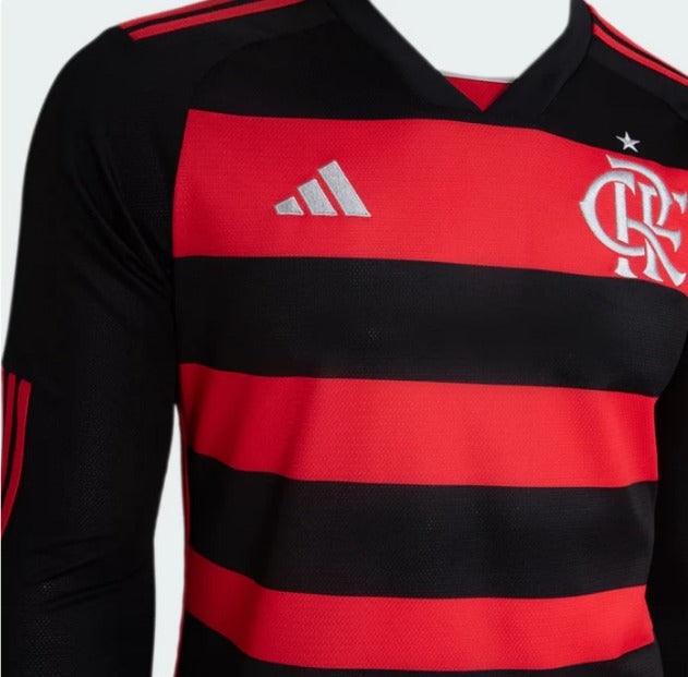 Nova Camisa Principal Manga Longa Flamengo 2024/2025 [FRETE GRÁTIS]