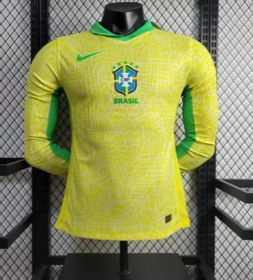 CAMISA BRASIL HOME (1) 2024 NIKE JOGADOR MASCULINA MANGA LONGA (FRETE GRÁTIS)