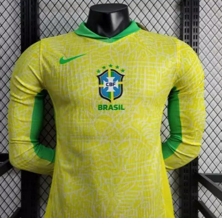 CAMISA BRASIL HOME (1) 2024 NIKE JOGADOR MASCULINA MANGA LONGA (FRETE GRÁTIS)