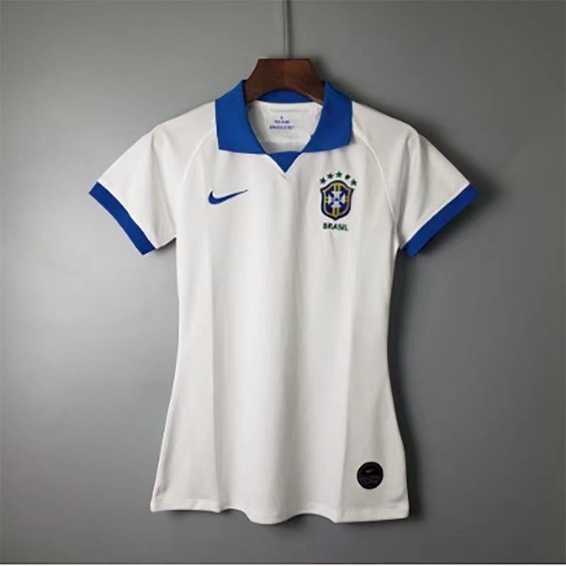Camisa Premium Brasil Preta Seleção Símbolos Azul Refletivo